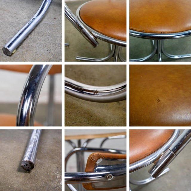 Mid to Late 20th Century Art Deco Streamline Moderne Dining Set With Round Table & 2 Chairs by Sutton Bridge For Sale - Image 16 of 18