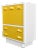 Space Age Broyhill Chapter One Yellow and White Gentlemen's Chest Dresser For Sale