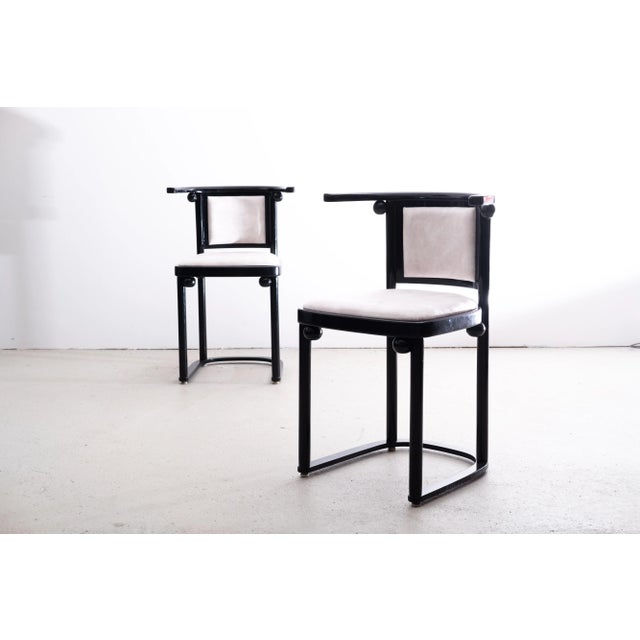 Wittmann Fledermaus Table and Chairs by Josef Hoffmann for Wittmann, 1980s, Set of 3 For Sale - Image 4 of 12