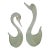 Vintage Murano Seguso Opalaline Glass Duck/Swan Set - 2 Pieces For Sale