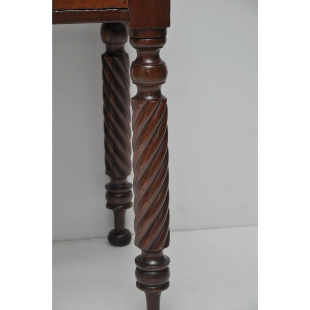 Cherry & Mahogany Stand With Rope Turned Legs. For Sale In Chicago - Image 6 of 7