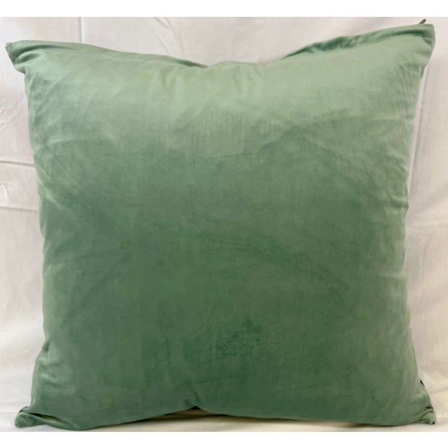 20" Square Decorative Throw Pillow With an Exotic Print Including Leopards, Parrots & Flamingos Among Lush Foliage - Made in the U K For Sale - Image 11 of 12