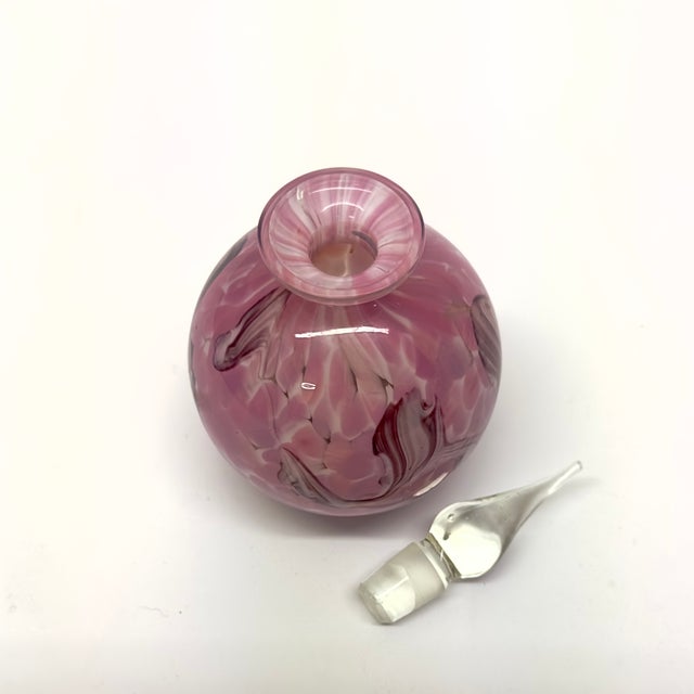 Mid-Century Modern Eclectic Pink & Purple Perfume Bottle Curation - Group of 3 For Sale - Image 3 of 8