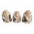 19th/20th Century Chinese Tobacco Leaf Hand-Painted Porcelain Monkeys For Sale