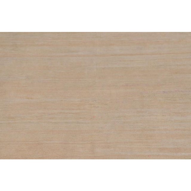 Rug & Kilim Rug & Kilim’s Oversized Modern Textural Rug, Tone-on-Tone Cream and Beige Striae For Sale - Image 4 of 8