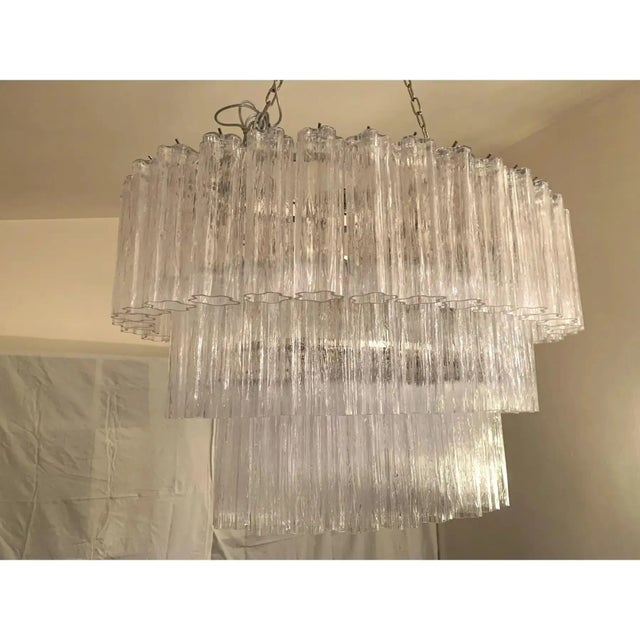 Oval Transparent Tronchi Murano Glass Chandelier by Simoeng for Simoeng For Sale - Image 9 of 12
