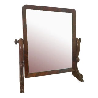 Large Antique Victorian Mahogany and Marble Topped Swing Mirror, 1860 For Sale
