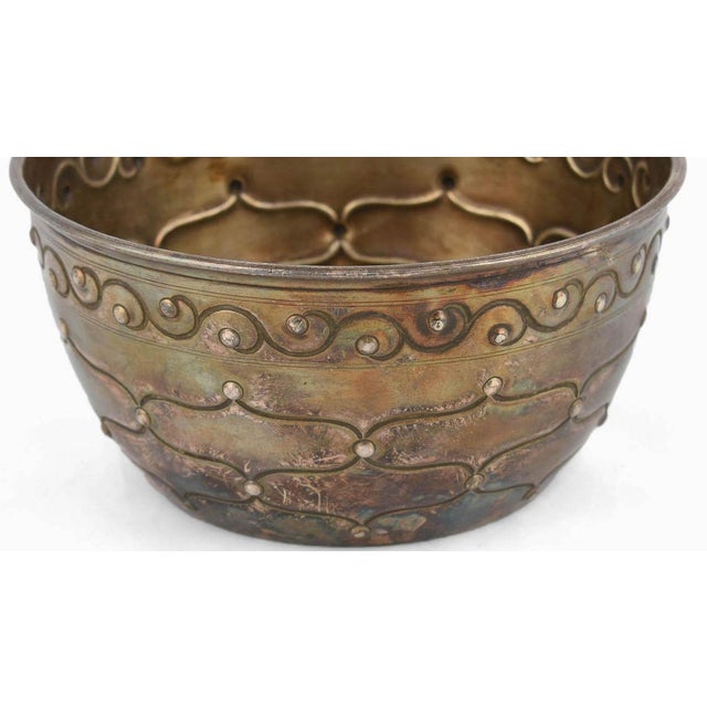Art-Deco decorated bowl is an original decorative object realized in the first half of the 20th century. Original silver...
