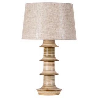 Ceramic Table Lamp attributed to Höganäs, Sweden, 1950s For Sale