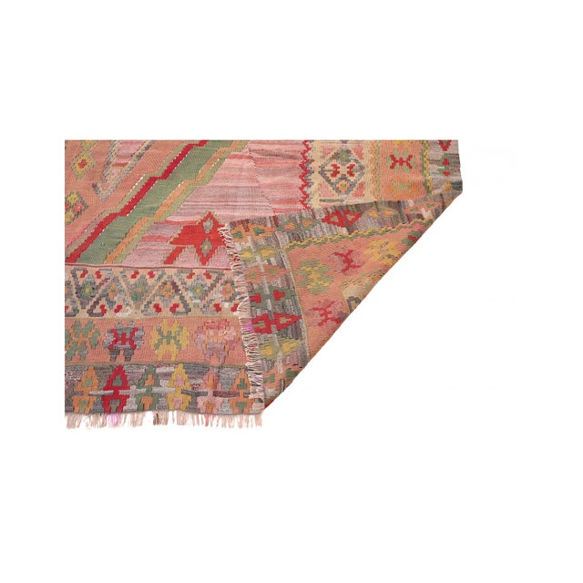 1960s Large Vintage Turkish Kilim Rug - 7`11″ X 14`1″ For Sale - Image 5 of 6