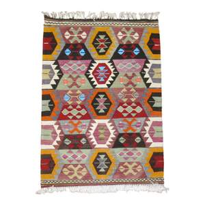 1960s Small Turkish Kilim, 2'10'' X 3'9''