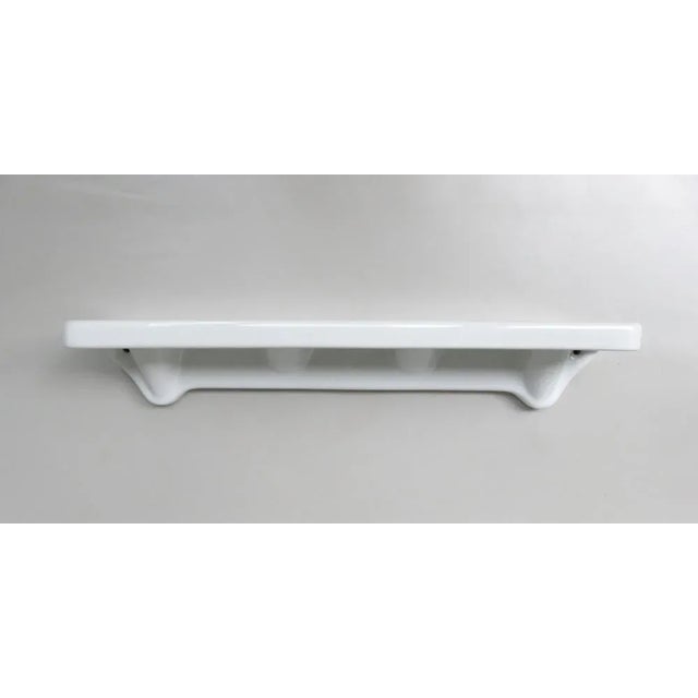 Bathroom Tray Wall Console in Porcelain White, 1950s For Sale - Image 4 of 18