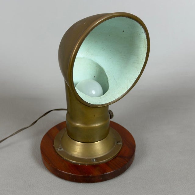 Naval Table Lamp in Windsock Brass For Sale - Image 5 of 13