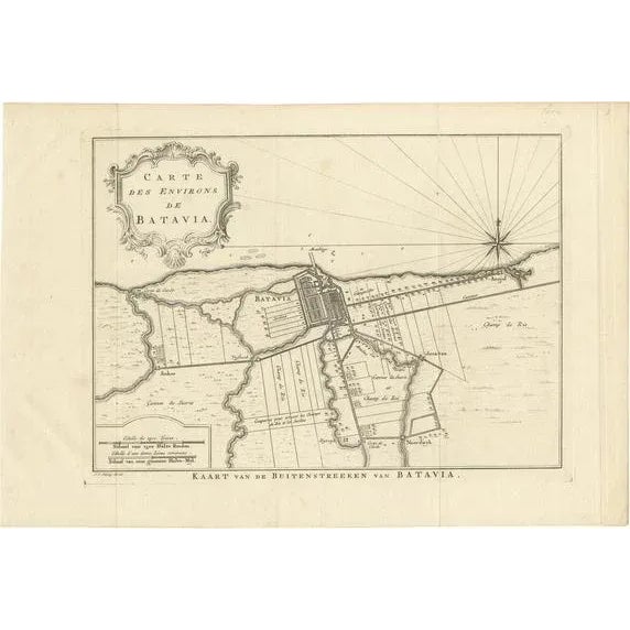 Van Schley, Region of Batavia, 1750, Paper For Sale - Image 5 of 5
