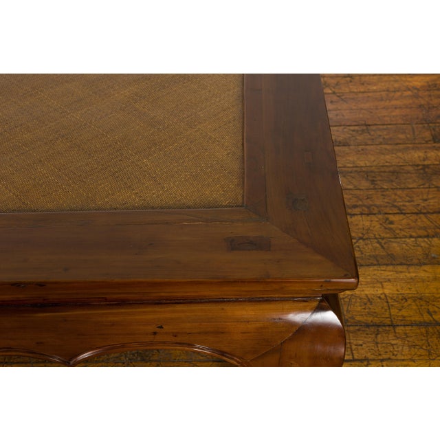 Early 20th Century Chinese Late Qing Dynasty Opium Mat Coffee Table with Inset Rattan Top For Sale - Image 9 of 12