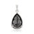 VRJewels 5.89ct Bold Black Diamond Pear Cut Solitaire Pendant in 14k White Gold For Sale - Image 9 of 14