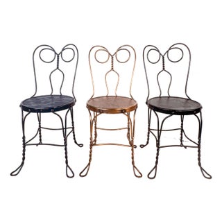 Vintage "Owl Eyes" Ice Cream Parlor Chairs For Sale