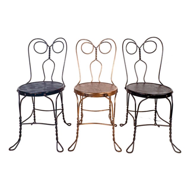 Vintage "Owl Eyes" Ice Cream Parlor Chairs For Sale