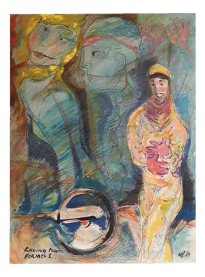Norbert Louis, Racing Team Formel I, 1989, Tempera on Cardboard