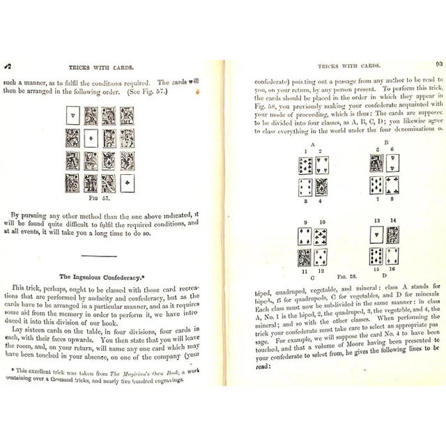 Paper "The Secret Out; Or One Thousand Tricks With Cards" 1859 For Sale - Image 7 of 8