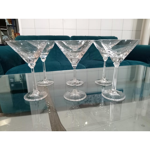 Censo Crystal Martini Glasses, 1980s, Set of 6 For Sale - Image 4 of 5
