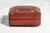 Lovely Small Mid Century Vintage Square Gold Gilt Hand Tooled Leather Jewelry Storage Presentation Box For Sale - Image 4 of 9