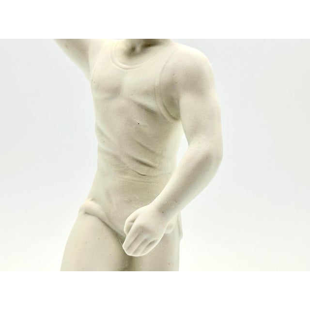 Art Deco Berlin Olympic Games Bisque Torch Bearer Runner Figurine, 1936 For Sale - Image 6 of 11