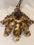 Mid 20th Century Vintage Banci Firenze Style Hand-Gilt Oak Leaf Pendant Light For Sale - Image 5 of 12