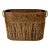 1980s Vintage Boho Chic Safari Coastal Tole Elephant, Monkey & Giraffe Faux Wood Bamboo Wastebasket For Sale