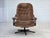 Danish Swivel Armchair in Brown Corduroy, 1970s For Sale - Image 18 of 18