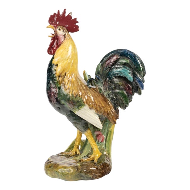 Ceramic Rooster Sculpture from Delphin Massier, 1900s For Sale