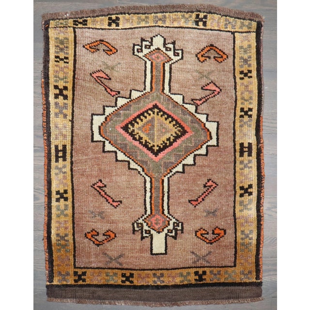 a tribal 20th century Turkish Anatolian small size rug Details rug no. y1563 size 2' x 2' 8"
