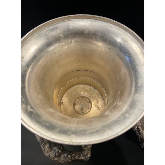 Silver Antique Silverplate Champagne or Wine Cooler For Sale - Image 8 of 10