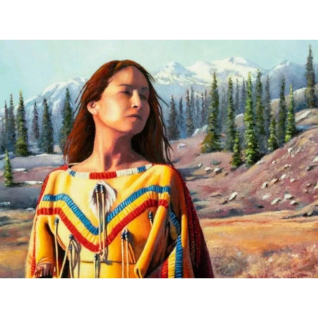 Mid 20th Century 20th C. On Board, Signed M..s. Hollis, American, "Facing West Ii", Oil Painting! For Sale - Image 5 of 5