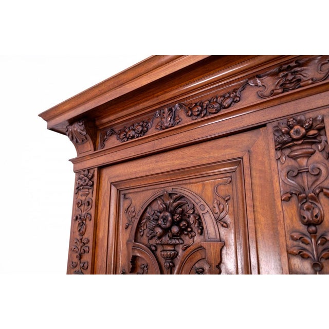 Antique Frernch Carved Cabinet, 1870 For Sale - Image 11 of 18