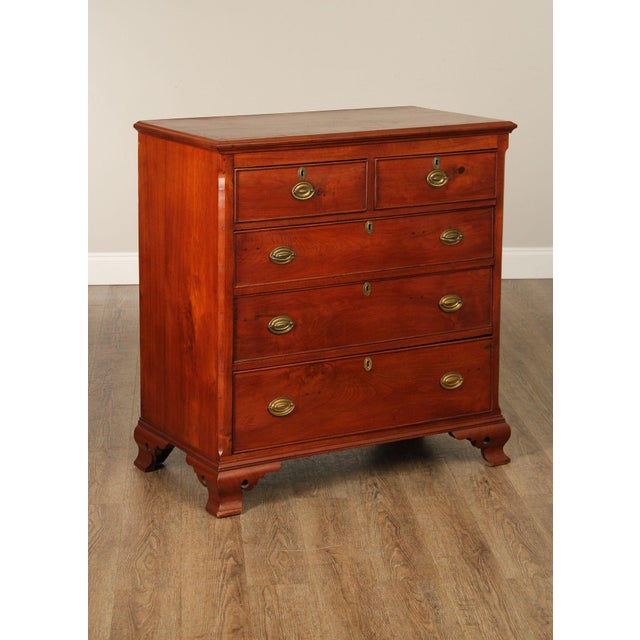 Antique Late 18th Or Early 19th Century American Walnut Chest With Dovetailed Drawers