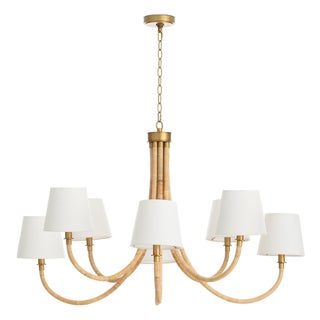 Regina Andrew Treble Bamboo Wrapped Chandelier For Sale