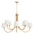 Treble Bamboo Wrapped Chandelier For Sale