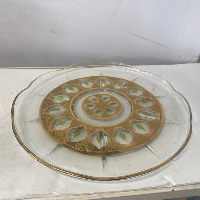 1970s 1970s Culver Valencia Round Glass Platter For Sale - Image 5 of 7