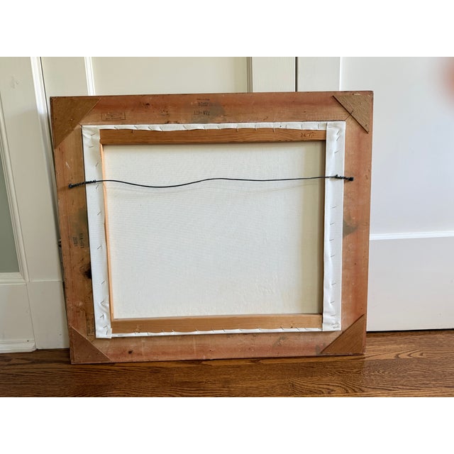 Mid 20th Century Seaside Painting on Canvas Signed by Artist, Framed For Sale In New York - Image 6 of 6