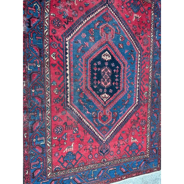 Vintage Distressed Hamadan Rug, 1950s For Sale - Image 6 of 18