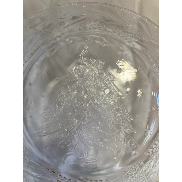 Glass Vintage Glass Christmas Tree Plates From France- Set of 6 For Sale - Image 7 of 7
