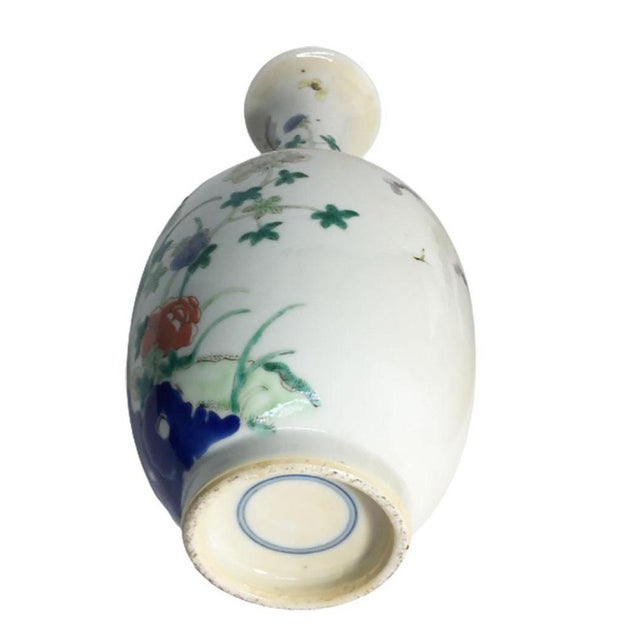 Blue Kangxi Period Famille Verte Vases, 1662-1722, Set of 2 For Sale - Image 8 of 10