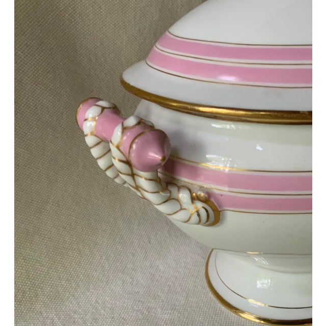Charles Haviland Limoges Soup Tureen Rose Gilt c.1880s French Antique Porcelain For Sale - Image 12 of 18
