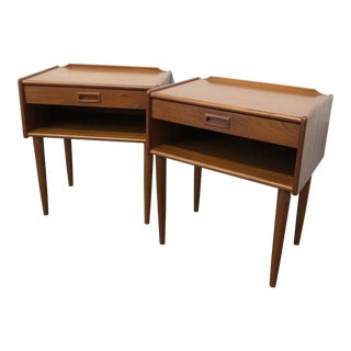 1960s Mid-Century Danish Modern Nightstands - a Pair For Sale