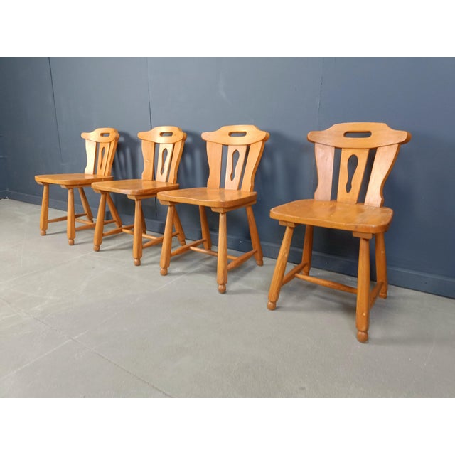 Mid-Century Modern Brutalist Dining Chairs, 1960s Set of 4 For Sale - Image 11 of 12