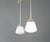 Kandem Model 468 Pendant Lights Circa 1930s - Opaline glass shades - Aluminium tops - Model 468 - Takes E27 fitting bulbs...