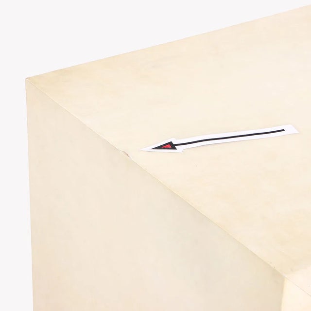 Paper 1980s Pair of Parchment Covered Console Tables (In the Manner of Jean-Michel Frank) For Sale - Image 7 of 9