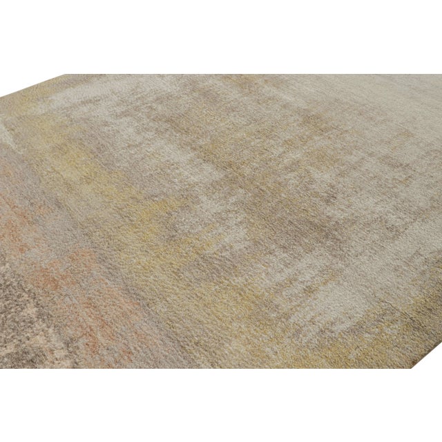 Rug & Kilim Rug & Kilim’s Modern Textural High Pile Rug With Abstract Geometric Pattern For Sale - Image 4 of 5