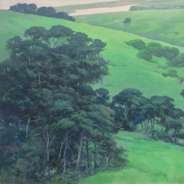 'California Sunset, Drake's Bay' by Duane Wakeham, 1997, San Francisco, Pastel Society of America, Extra Large Oil Landscape For Sale In Monterey, CA - Image 6 of 11
